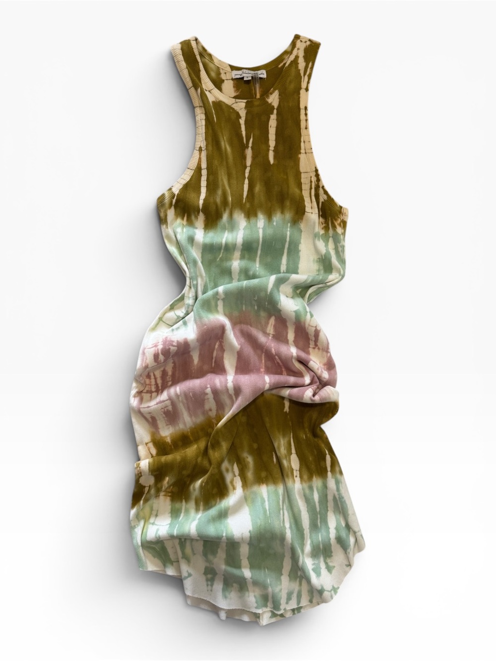Young Fabulous & Broke Robbie Tie Dye Ribbed Tank Dress Size Large